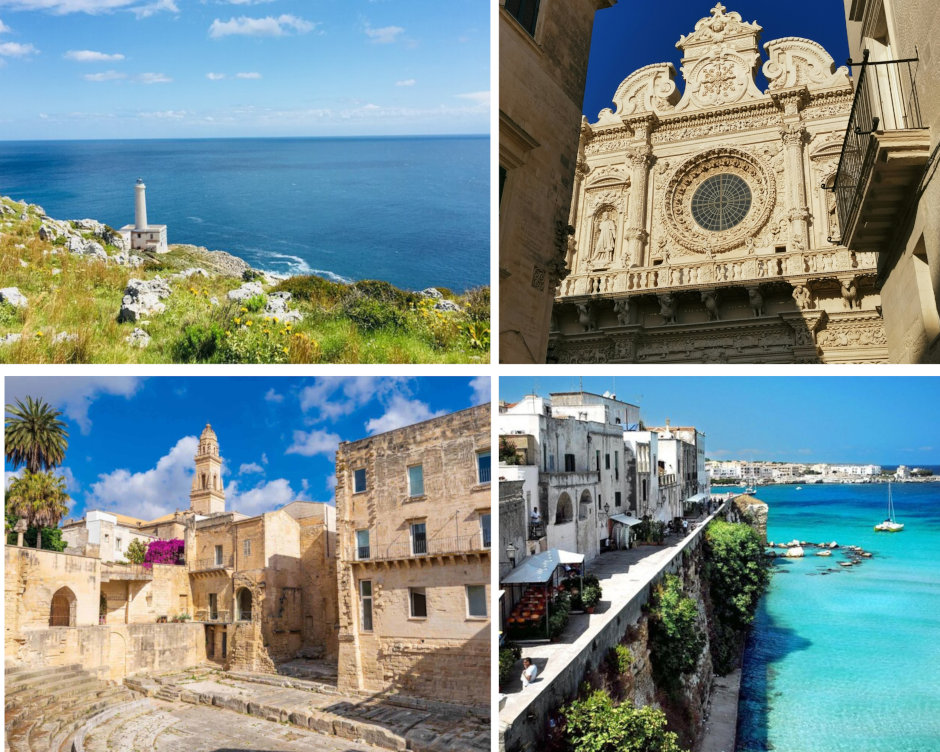 Capo di Santa Maria di Leuca, Chiesa Barocca di Santa Croce a Lecce, Teatro romano a Lecce, Mura di Otranto